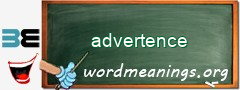 WordMeaning blackboard for advertence